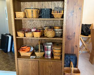 Longaberger baskets and a very nice MCM cabinet