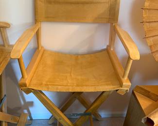 1 of several director style chairs: 2 counter height; 4 dining height