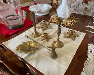 Brass candle holders