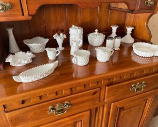 hobnail/milk glass