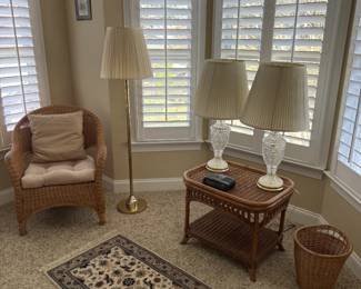 Wicker furniture.