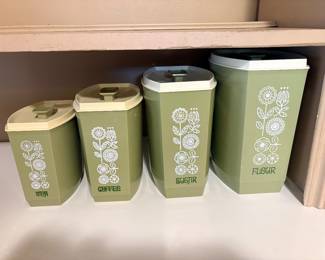 vintage Lustro-Ware 4-Piece Canister Set