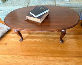 Cherry oval coffee table