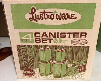 vintage Lustro-Ware 4-Piece Canister Set