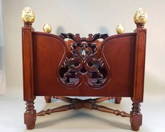 155 Lot 230 Vintage mahogany jardinierecachepot stand