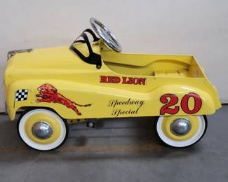 158 Lot 272 Replica Red Lion Speedway Special No. 20 metal pedal car