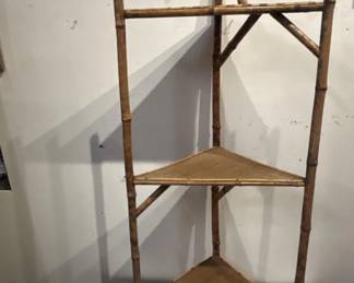 Lot 710h Bamboo lacquer Corner Shelf