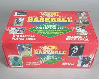 Lot 225 Factory sealed 1992 score baseball collector set