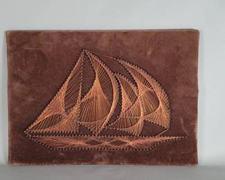 Lot 540 Mid century Modern copper sring and iron nail