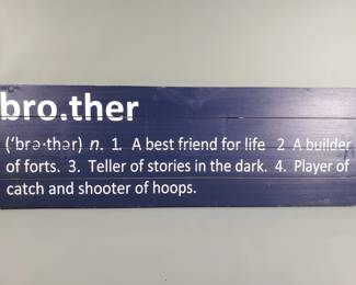 Lot 219 Custom made wood sign displaying dictionary