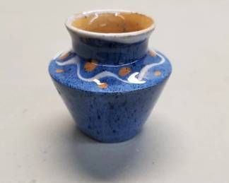 Lot 523 Miniature Denmark decorated pottery vase