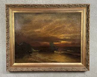 Lot 497 Framed Maritime Coastal Seascape giclee after