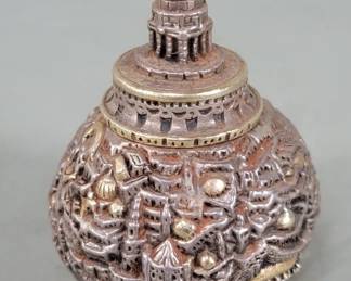 133 Lot 483 Sam Philipe silverclad Jerusalem Holy Land trinket box
