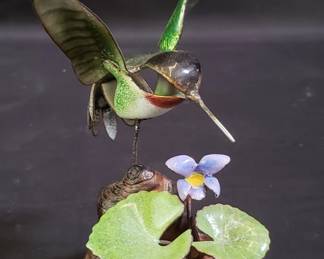 192 Lot 573 Norman Brumm enameloncopper hummingbird sculpture