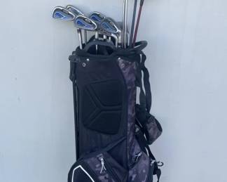 117 Lot 342h Mixed golf clubs with bag