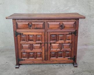 089 Lot 449 Vintage Spanish style pine cabinet