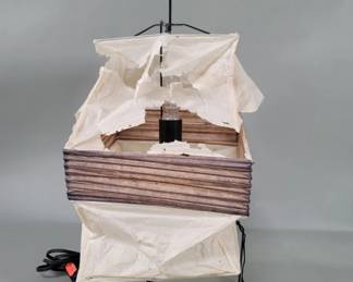 151 Lot 212 Signed Isamu Noguchi Akari UF1H table lamp, damaged shade