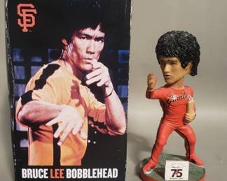 120 Lot 391 San Francisco Giants Bruce Lee 75th birthday bobblehead with box