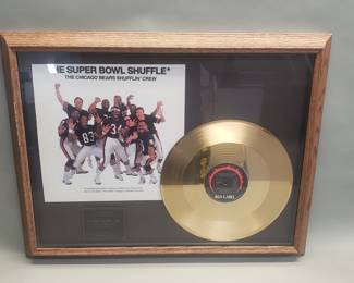 Lot 244 Framed Super Bowl shuffle by the Chicago Bears