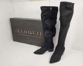 Lot 300h Eloquii knee high womens zipup boots