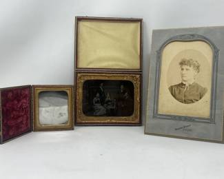 Lot 486 Group of antique photographs some with antique