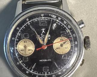 007 Lot 89 Vintage Le Jour Incabloc chronograph watch