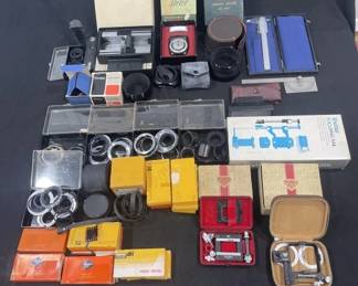 Lot 448h Large lot of vintage camera accessories