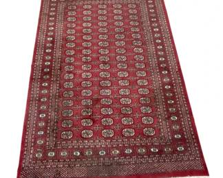 Lot 462h Burgundy Bokhara style area rug