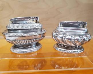 Lot 358 Two vintage Ronson silverplate table lighters