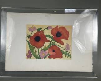 Lot 169 Winifred Pickard Signed lithograph Poppies and daisies