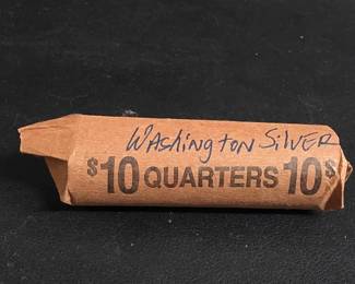 027 Lot 117 40 silver Washington quarters in 1 roll