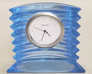 189 Lot 490 Baccarat Lalande blue crystal clock