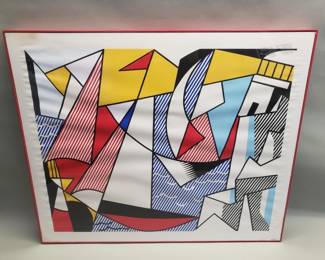 149 Lot 183 1973 Roy Lichtenstein Sail Boats exhibition poster