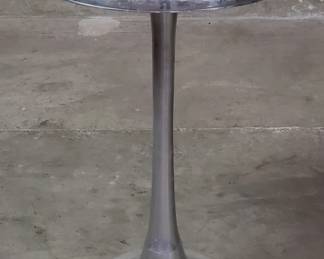Lot 647 Aluminum round tulip side table