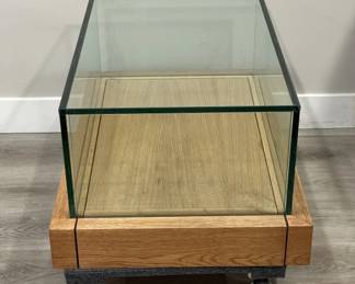 Lot 322h Large wood and glass showcase