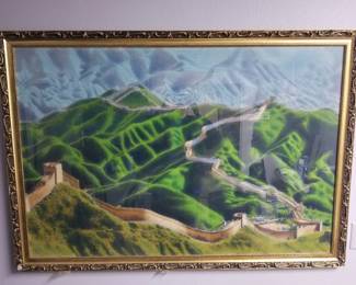 Lot 186 Vintage tapestry of the Great Wall of China