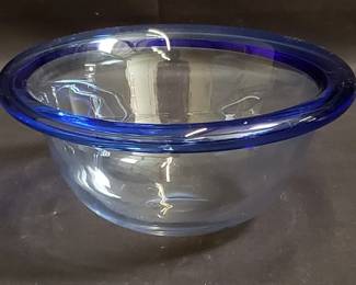 Lot 551 Signed Midcentury art glass bowl