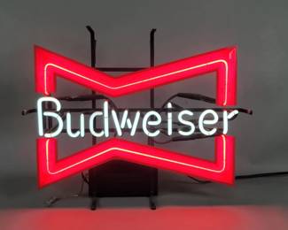 042 Lot 265 Budweiser Bowtie neon sign
