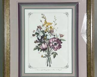 Lot 181 Pair of floral still life engravings