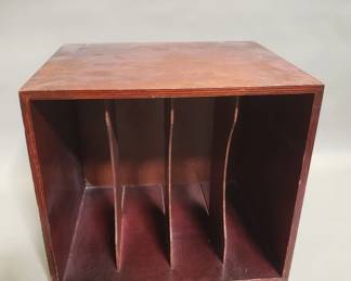Lot 589 Vintage wood record holder