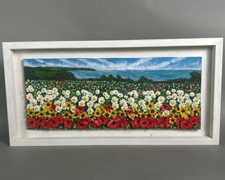 104 Lot 184 M. Marzani signed mixed media painting