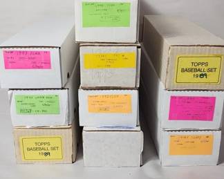 Lot 357 10 Vintage long boxes of baseball cards