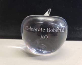 Lot 549 Tiffany and Co crystal apple