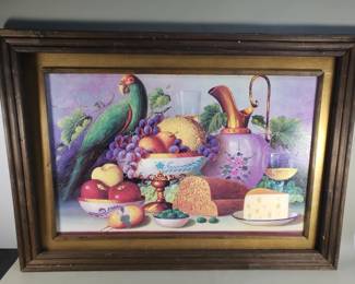 109 Lot 202 Unsigned stilllife oil painting on panel