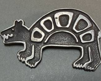 Lot 98 Zia Native American sterling silver sacred bear