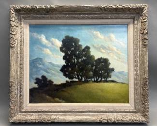 110 Lot 207 Signed Rabe landscape oil painting on panel