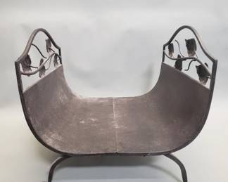 Lot 246 Vintage iron log holder