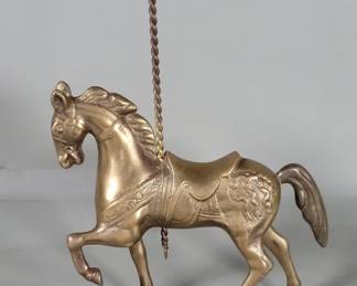 Lot 508 Vintage brass carousel horse figure