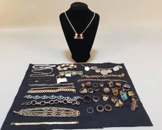 Lot 316 Vintage costume jewelry rings and bracelets