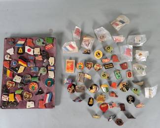 Lot 132 Collection of vintage souvenir pins, including